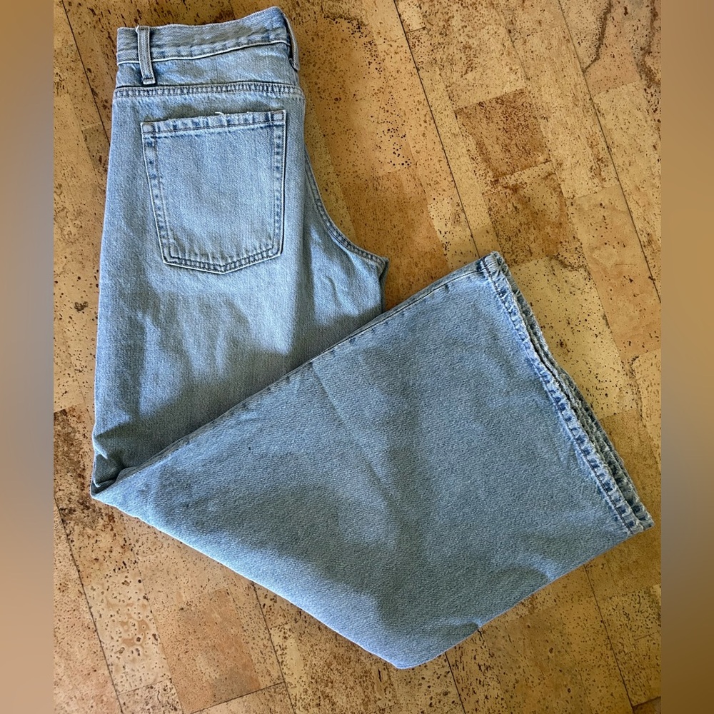 Zara Light Blue Flare & Wide Leg Jeans